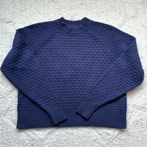 Lululemon Texture Play Crew Cashmere Sweater in Cadet Blue